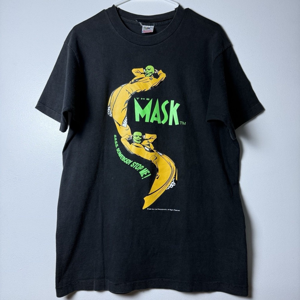 Vintage 1995 The Mask T Shirt Jim Carrey Movie Promo‎ Single Stitch Medium Rare